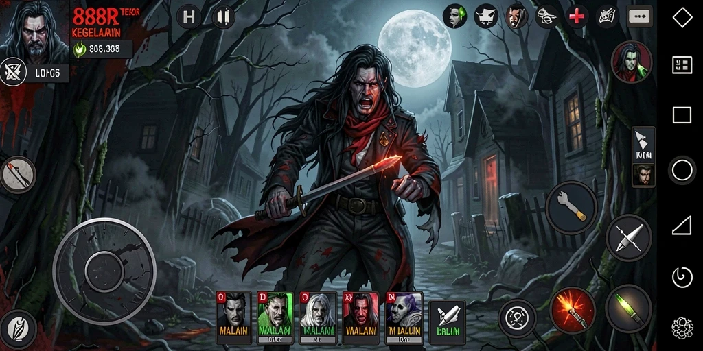 Gameplay menyeramkan dengan atmosfer mencekam dan makhluk mengintai.