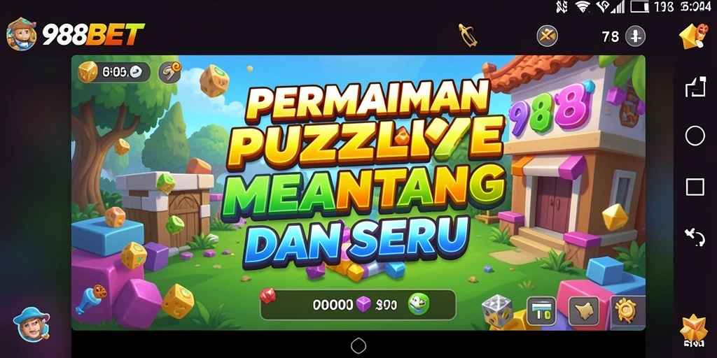 Gameplay mendebarkan dan menantang dari game Puzzle 988BET.
