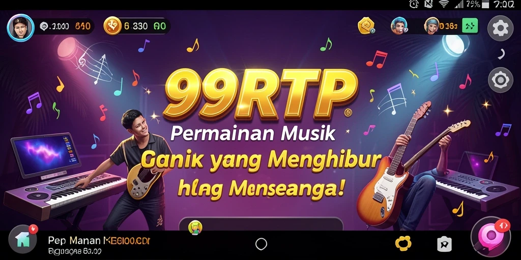 Tampilan screenshot utama menunjukkan gameplay menarik dari <strong>99RTP</strong> saat pengguna bermain musik.