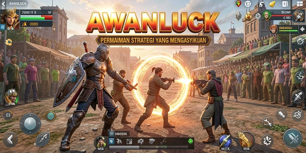 Tampilan gameplay AWANLUCK yang strategis dan menantang.