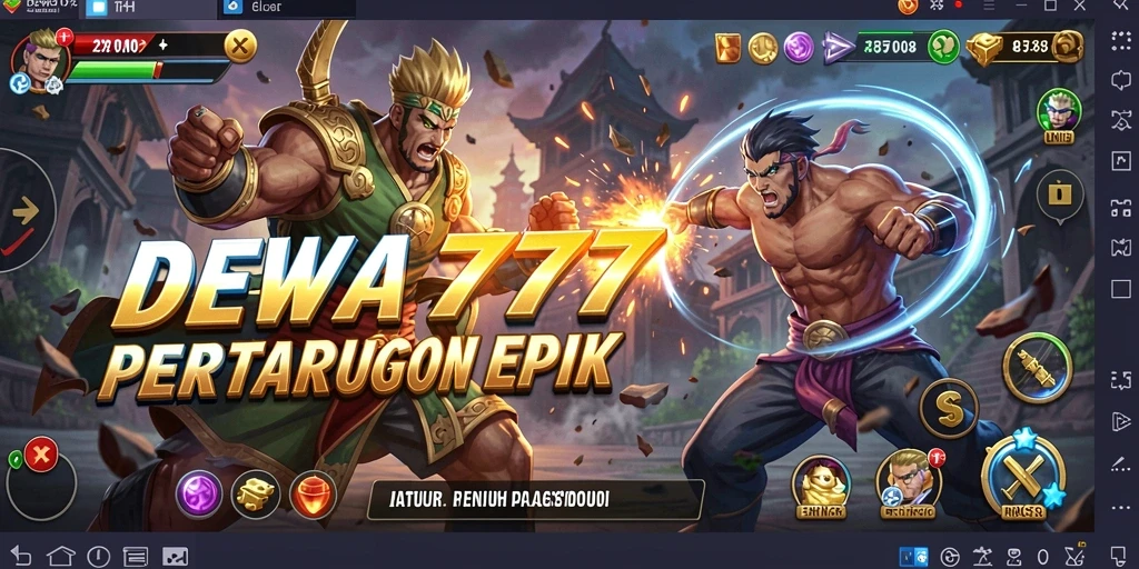 Tampilan aksi mendebarkan dalam gameplay DEWA777.