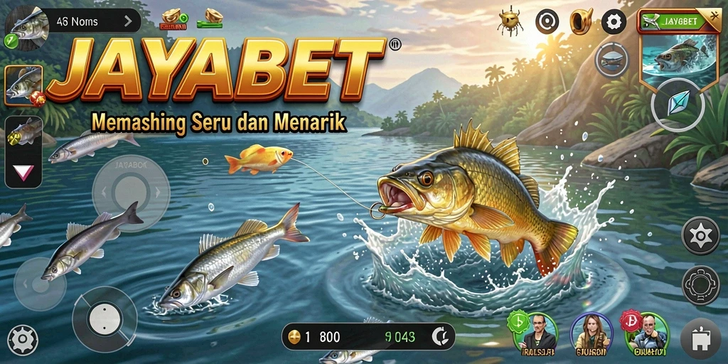 Tampilan gameplay memancing yang seru dan interaktif di JAYABET.