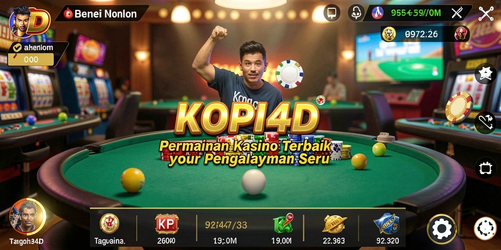 Screenshot KOPI4D menampilkan gameplay Kasino yang seru dan interaktif.