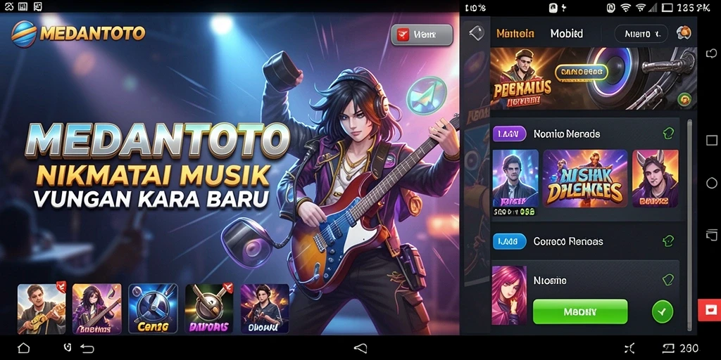 Screenshot gameplay MEDANTOTO yang menampilkan antarmuka bernyanyi yang interaktif.