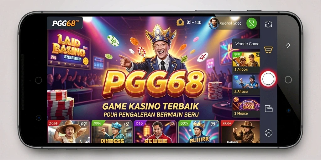 Tampilan gameplay mendebarkan dari PGG68 yang menunjukkan suasana Kasino.